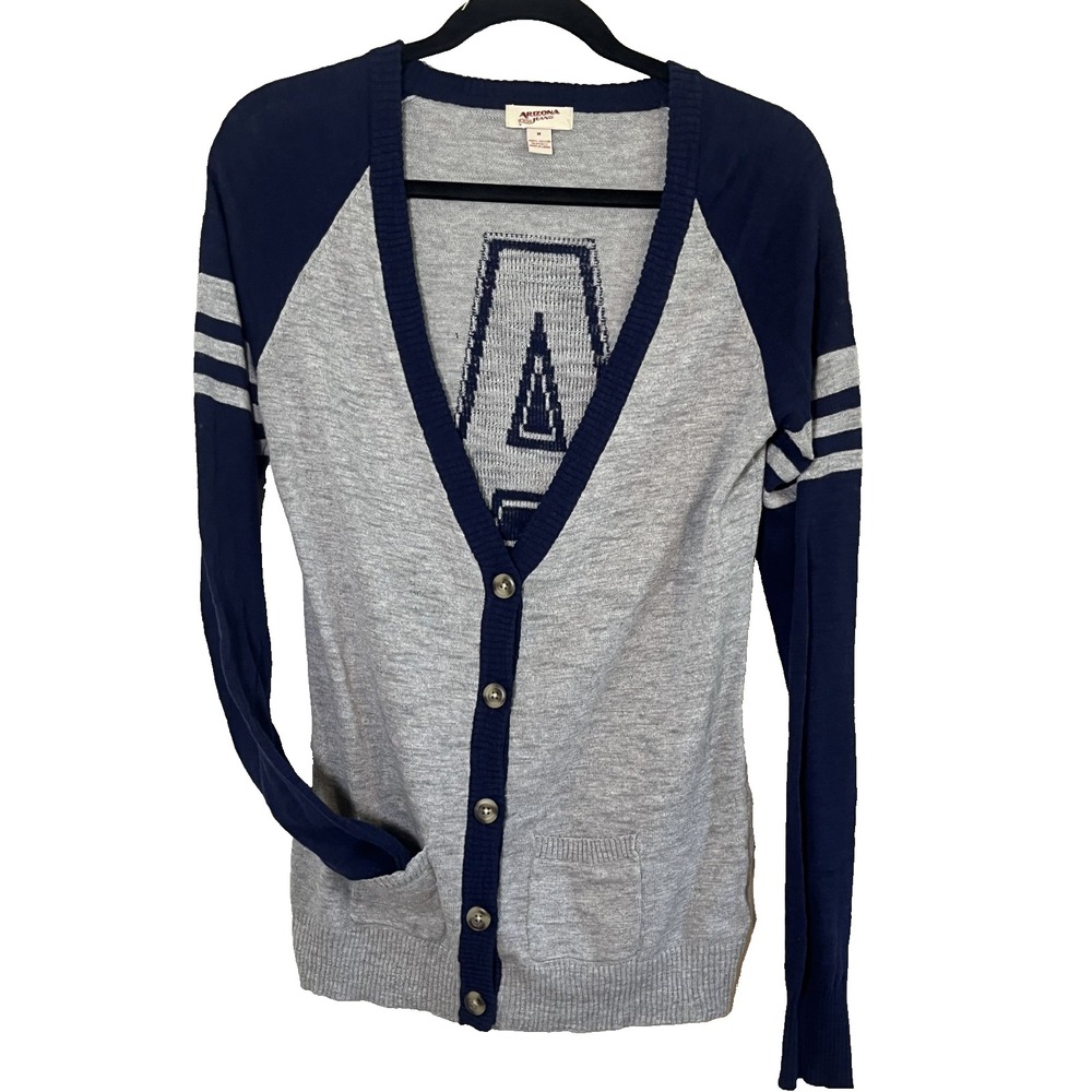 Collegiate Academia Knit Sweater Cardigan M Varsity Preppy Neutral Y2K Retro